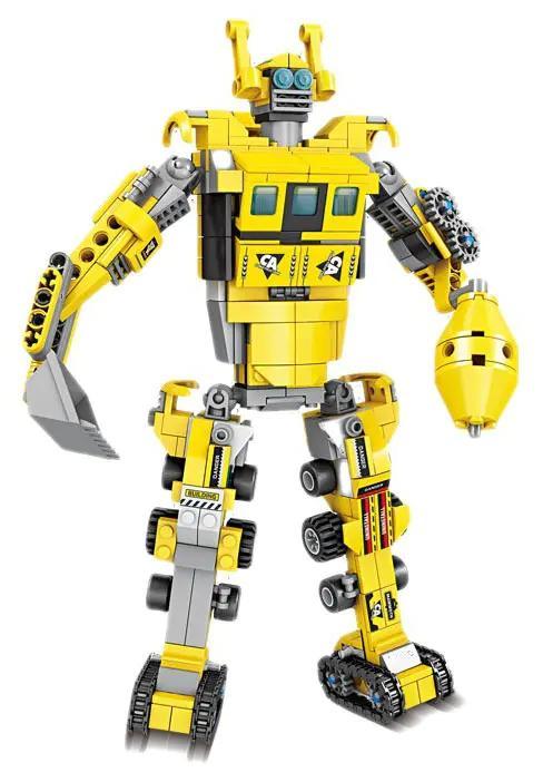 Mô hình Robot Vệ Binh Công Trình từ bộ lắp ghép KAZI 80463, một đồ chơi mô hình giá rẻ dành cho con trai 6 tuổi.