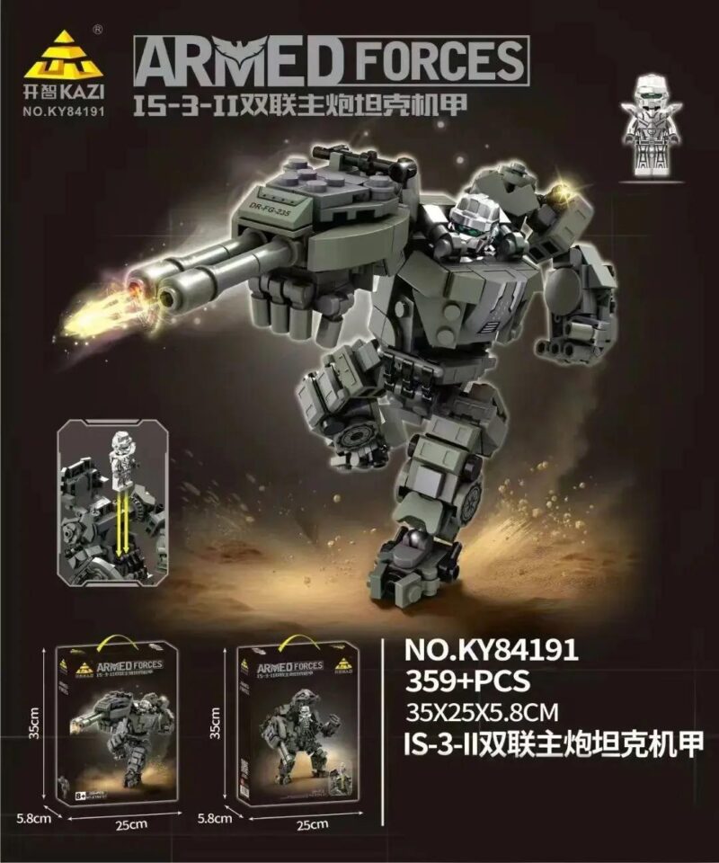 Bộ lắp ghép KAZI K84191 Xe tăng cơ giáp IS-3 II, đồ chơi lắp ráp robot chiến đấu cho bé trai 6 tuổi, giá tốt