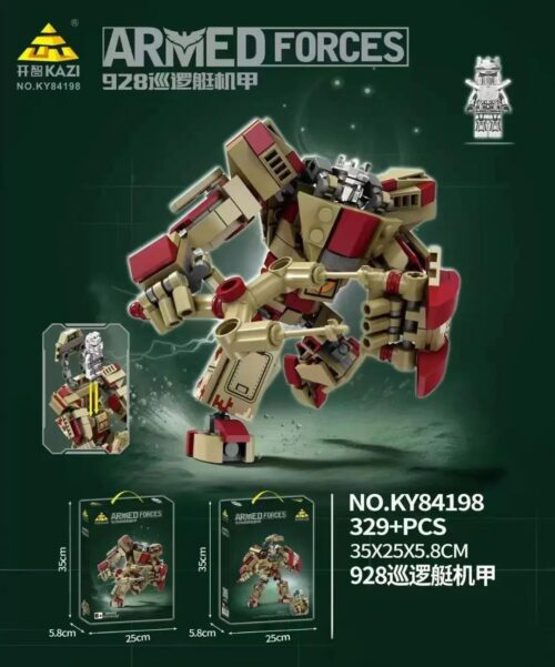 Bộ lắp ghép Mô hình Mecha Tuần Tra 928 KAZI K84198 cho bé trai 6 tuổi, đồ chơi mô hình chất lượng cao giá tốt