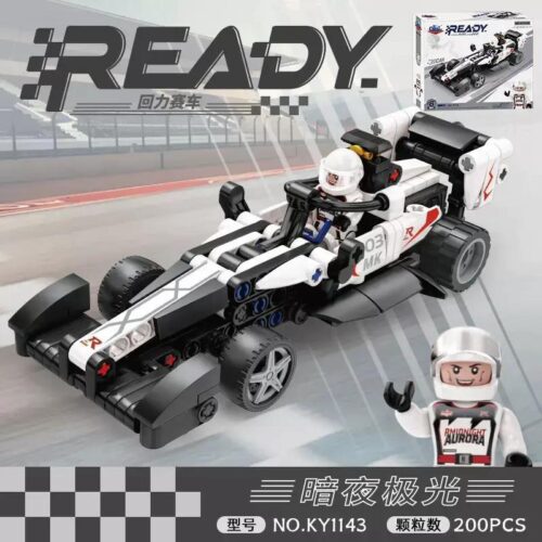Xe F1 Công Thức 1 "Đêm Cực Quang" KAZI KY1143 - Bộ lắp ghép xe đua tốc độ cao cho bé trai 6 tuổi, 200 mảnh