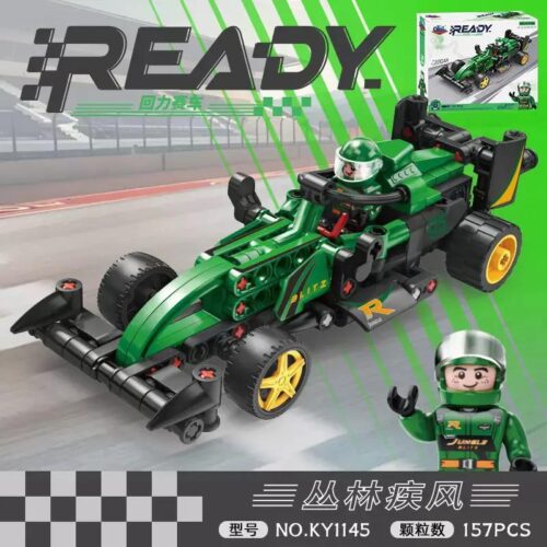Xe F1 "Rừng Gió" KAZI KY1145 157 Mảnh - Đồ chơi lắp ráp kỹ thuật cho bé trai 6 tuổi