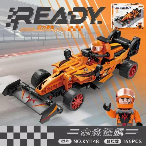 Mô hình xe F1 KAZI KY1148 "Xích Diễm Cuồng Bạo" - Đồ chơi lắp ghép tốc độ cao cho bé trai 6 tuổi