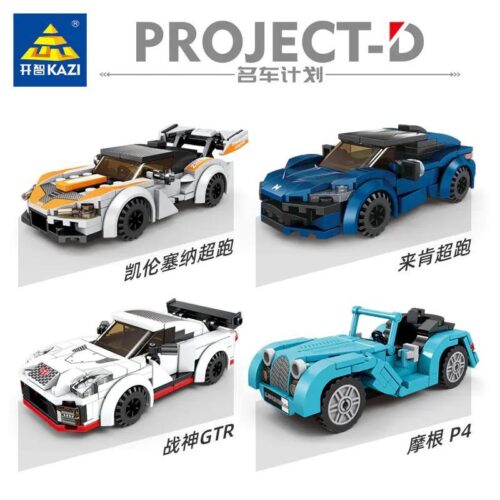 Bộ lắp ghép KAZI KY6140 4 siêu xe đua McLaren Senna Lykan GTR Morgan P4 giá rẻ cho bé trai 6 tuổi