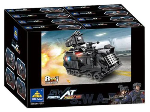 Bộ đồ chơi Lực lượng đặc nhiệm SWAT KAZI KY67295 8 trong 1, đồ chơi lắp ráp xe bọc thép quân sự cho bé trai 6 tuổi giá tốt
