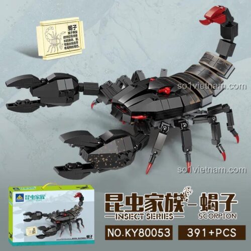 Hộp bộ lắp ghép KAZI KY80053 Mô hình Bọ Cạp, đồ chơi xếp hình Vua Bọ Cạp cho bé trai 6 tuổi, chất lượng cao