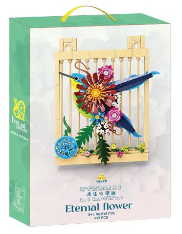 Bộ lắp ghép KAZI KY81126 Tranh Tường Hoa Và Chim, hộp sản phẩm đồ chơi mô hình nghệ thuật, phù hợp bé gái 8 tuổi, giá tốt.