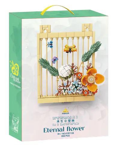 bộ lắp ghép Bức Tranh Hoa Vĩnh Cửu KAZI KY81128, hộp sản phẩm đồ chơi mô hình hoa và côn trùng, cho mẹ có con gái 8 tuổi, giá tốt