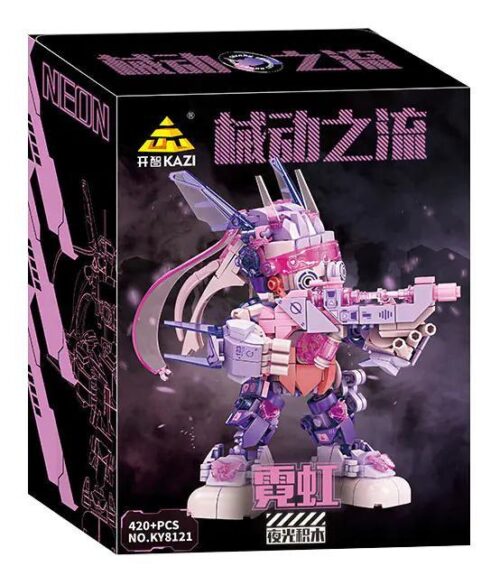 KAZI KY8121 Robot Neon Phát Sáng Đêm, bộ lắp ghép cho bé gái 8 tuổi, giá tốt