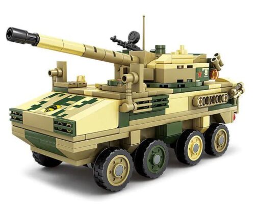Mô hình hoàn thiện của bộ lắp ghép Pháo Tự Hành Chống Tăng ST1 KAZI KY84117. Đồ chơi quân sự giá rẻ cho bé trai 6 tuổi.