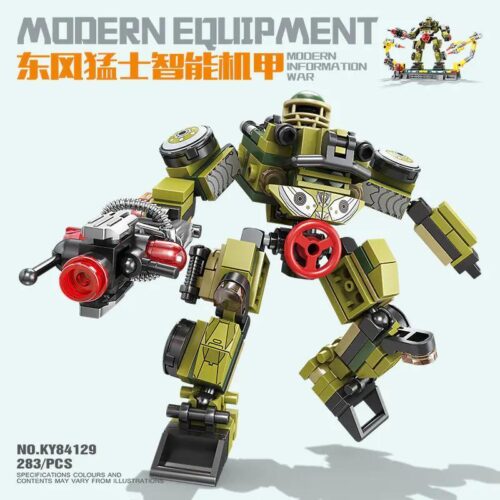 Bộ lắp ghép Robot Cơ Giáp Đông Phong Mãnh Sĩ KAZI KY84129 giá tốt cho bé trai 6 tuổi, ảnh hộp sản phẩm chính hãng