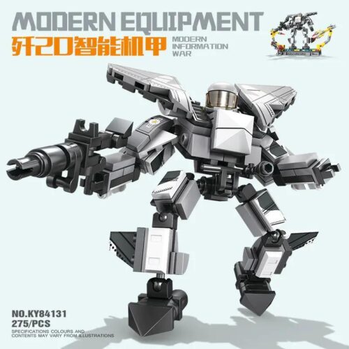 KAZI KY84131 Cơ Giáp J-20 hộp sản phẩm, bộ lắp ghép Cơ Giáp J-20, đồ chơi mô hình Robot J-20, cho bé trai 6 tuổi, giá tốt