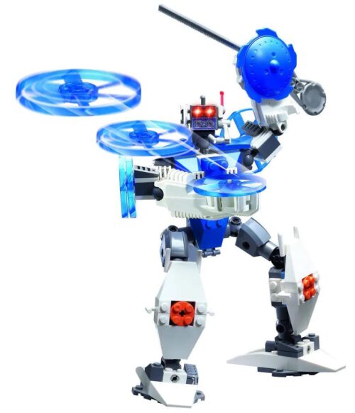 Hộp đựng bộ đồ chơi lắp ghép Robot chiến binh Bạch Hổ KAZI KY88001-1, 152 chi tiết, cho bé trai 6 tuổi