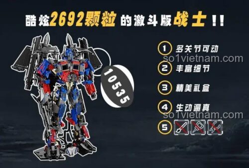 Mô hình robot B-Class Mecha Fierce Battle Edition với 2692 mảnh ghép
