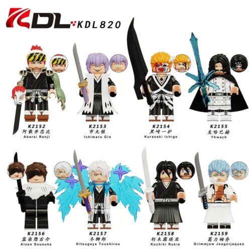 Bộ Lắp Ghép Minifigure Bleach 8 Mẫu, Nhân vật anime Bleach, Figure Bleach, Mô hình Bleach, Đồ chơi giáo dục cho bé 6 tuổi, Giá tốt