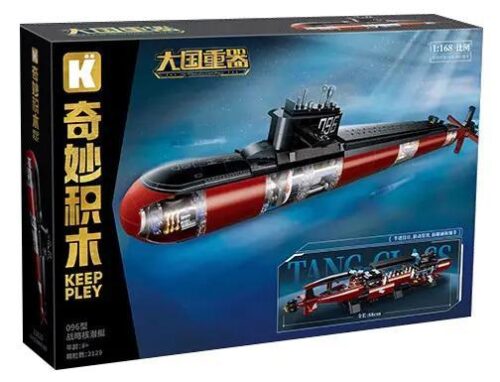 Hộp đồ chơi lắp ghép Keeppley 23020 Tàu ngầm chiến lược hạt nhân Type 096, tỉ lệ 1:168, 2129 mảnh, phù hợp cho bé trai 8 tuổi, giá tốt