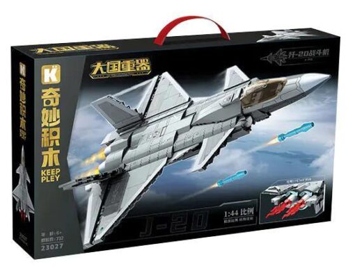 Hộp bộ đồ chơi máy bay chiến đấu J-20 Keeppley 23027 tỉ lệ 1:44