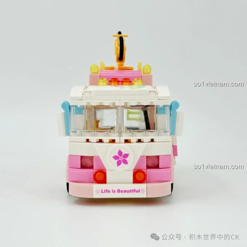 Chi tiết biển báo "Life is Beautiful" trên xe cắm trại ngoài trời Keeppley 33019