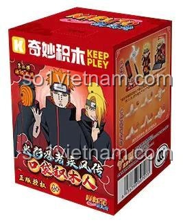 Hộp mù đồ chơi lắp ghép Keeppley 79002, chứa Minifigure Naruto Shippuden, quà tặng hấp dẫn cho bé gái 6 tuổi.