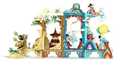 bộ lắp ghép Màn hình tranh Đôn Hoàng Keeppley K19906, mô hình trưng bày nghệ thuật cổ xưa, phù hợp trẻ 6 tuổi, giá tốt