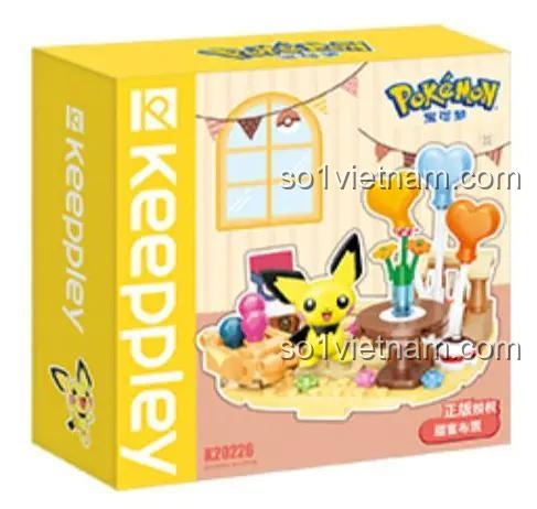 Hộp đồ chơi lắp ráp Keeppley K20226 Cảnh trang trí Pokémon, bộ xếp hình cho bé trai 6 tuổi, giá rẻ