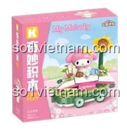 Bộ lắp ghép Keeppley K20831 My Melody, đồ chơi lắp ghép Xe hoa My Melody dã ngoại giữa vườn hoa, giá tốt cho bé gái 12 tuổi.