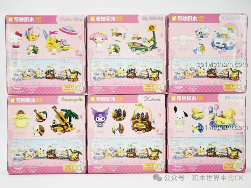 Xe hoa Cinnamoroll K20832 mô hình chi tiết với cầu vồng và máy ảnh cho con gái 12 tuổi