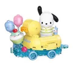 Bộ lắp ghép Pochacco Keeppley K20835, đồ chơi mô hình Sanrio xe hoa diễu hành tiệc bể bơi, quà tặng bé gái 12 tuổi giá tốt