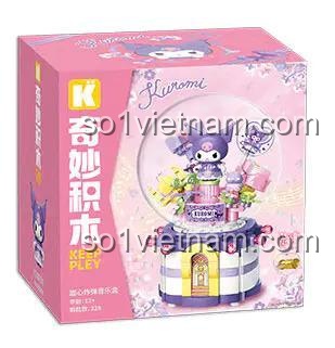 Hộp đồ chơi lắp ghép Hộp nhạc Kuromi Sweet Bomb Keeppley K20839, món quà giá tốt cho con gái 12 tuổi, phát triển sáng tạo