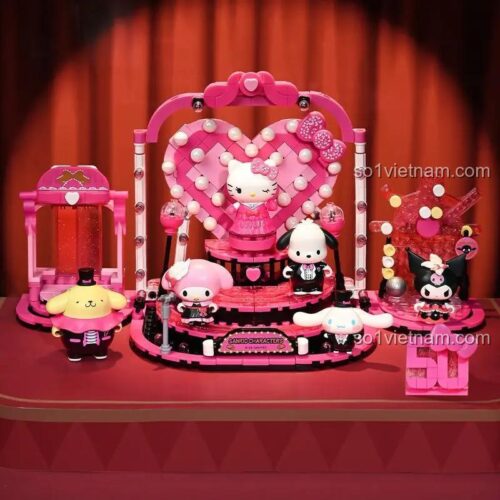Mô hình lắp ráp Keeppley K20850 Sanrio Gia Đình Tỏa Sáng Trên Sân Khấu Broadway - Kỷ Niệm 50 Năm Hello Kitty