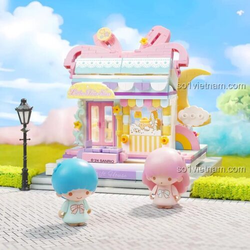 Bộ Lắp Ghép Little Twin Stars - Ngôi Nhà Quà Tặng Keeppley K20851 với Kiki và Lala