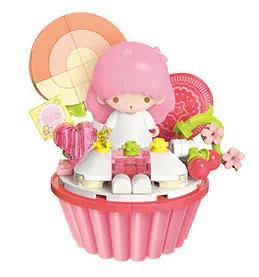 Mô hình Little Twin Stars Kiki & Lala lắp ghép từ bộ Keeppley K20852, 115 mảnh, màu hồng chủ đạo, phù hợp cho bé gái 12 tuổi