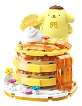 Bộ lắp ghép Keeppley K20862 Sanrio Food Series: Banana Pancake Pompompurin, mô hình Pompompurin dễ thương, bánh pancake nhiều lớp, đồ chơi xếp hình cho bé gái 6 tuổi, quà tặng ý nghĩa