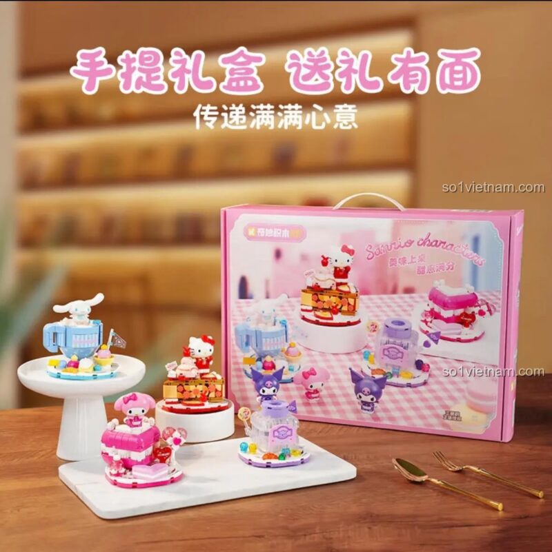 Hộp quà tặng Bộ Sưu Tập Sanrio Dễ Thương Keeppley, món quà ý nghĩa và sang trọng.