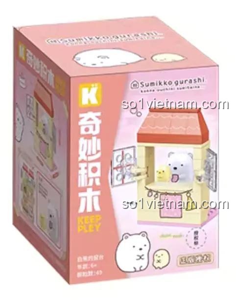 đồ chơi mô hình K21201, bộ xếp hình Ban Công Sumikko Gurashi, hộp sản phẩm Keeppley K21201, giá rẻ