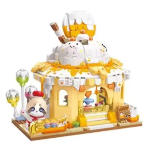 Ảnh mô hình bộ lắp ghép Tiệm Bánh Ngọt Mèo Ragdoll K28020 của Keeppley, một món đồ chơi sáng tạo cho bé gái 6 tuổi, giá rẻ.