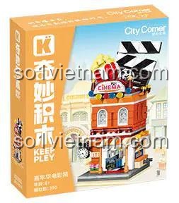 Hộp sản phẩm Rạp Chiếu Phim Lễ Hội Carnival Keeppley K28031, bộ lắp ghép mini block cho bé 6 tuổi