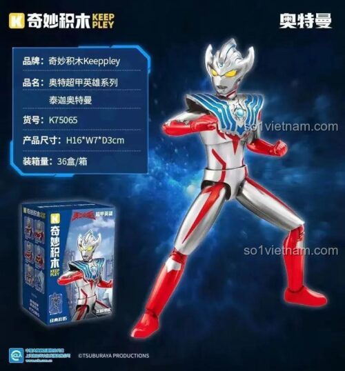 Hộp sản phẩm Keeppley K75065 Ultraman Taiga và mô hình