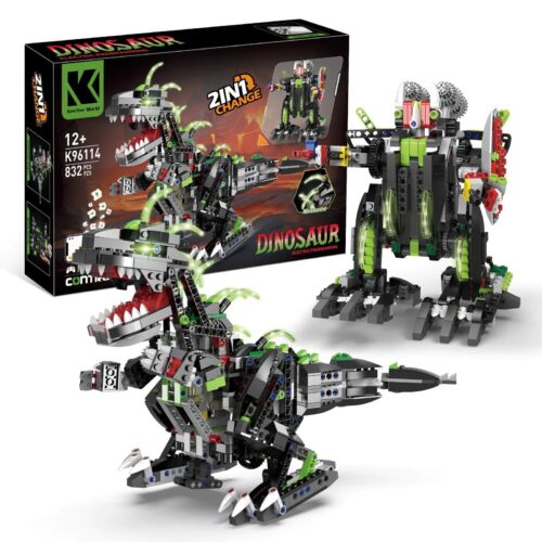Bộ lắp ghép Khủng Long Bạo Chúa Biến Hình KeeYee World K96114 giá rẻ, đồ chơi mô hình Robot Biến Hình cho bé trai 6 tuổi, phát triển tư duy.