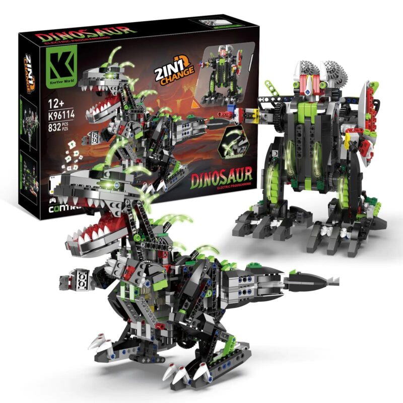 Bộ lắp ghép Khủng Long Bạo Chúa Biến Hình KeeYee World K96114 giá rẻ, đồ chơi mô hình Robot Biến Hình cho bé trai 6 tuổi, phát triển tư duy.