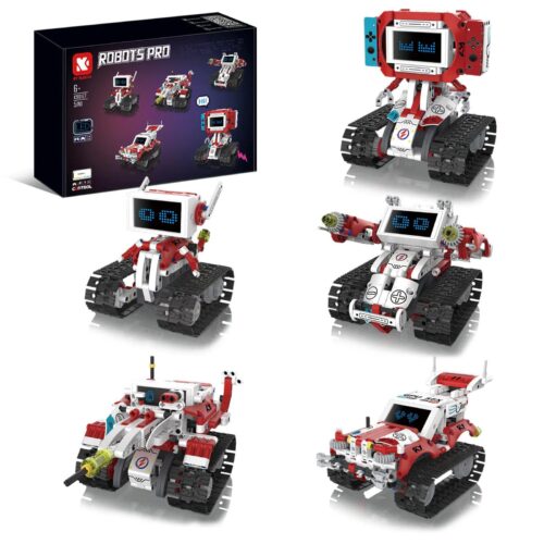 KeeYee World K96167 bộ đồ chơi Robot Biến Hình 5 Trong 1 giá tốt, có màn hình LED biểu cảm, phù hợp bé trai 6 tuổi, đồ chơi lắp ráp sáng tạo