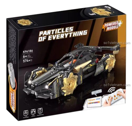 Hộp bộ đồ chơi KeeYee World K96186 Xe đua drift, hiển thị 574 mảnh ghép, phù hợp bé trai 6 tuổi, có điều khiển từ xa và lập trình APP
