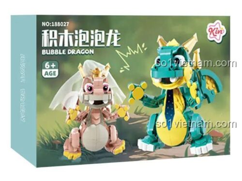 Hộp sản phẩm Rồng Bong Bóng Phiên Bản Đám Cưới Kivi 188027, có hình ảnh hai chú rồng