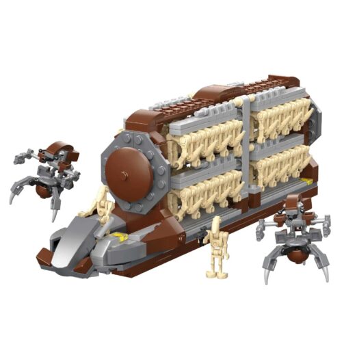 Bộ lắp ghép Tàu Tấn Công Chở Quân KK KK20002, mô hình Star Wars với 34 droids cho bé trai 8 tuổi, giá rẻ.