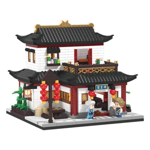 Bộ lắp ghép KOCO 04019 Trung Hoa Phố Tụ Hiền Các, mô hình kiến trúc cổ kính với 1782 mảnh ghép, phù hợp cho bé 6 tuổi