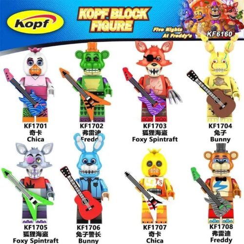 Mô hình nhân vật Five Nights at Freddy's KF1704 Kopf, bộ đồ chơi kinh dị cho bé trai 6 tuổi, 8 nhân vật độc đáo, chất lượng cao, giá tốt
