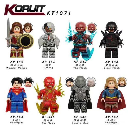 Bộ đồ chơi Siêu Anh Hùng DC KORUIT KT1071, bộ 8 minifigures DC cho bé trai và bé gái 6 tuổi, giá tốt.