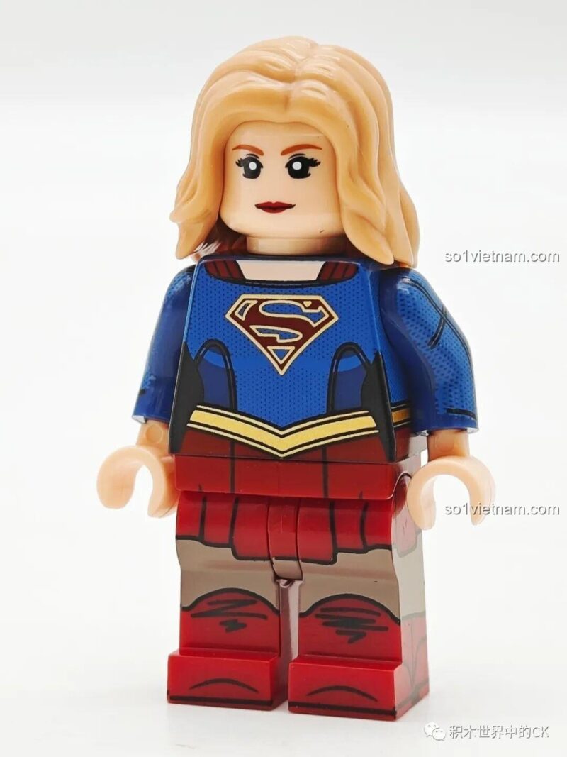 KT1071 Bộ sưu tập siêu anh hùng Supergirl tóc vàng, bộ đồ chơi Bộ 8 Minifigure Siêu Anh Hùng cho bé gái 6 tuổi