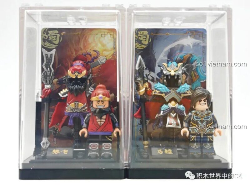 Ảnh chụp cận cảnh chi tiết thắt lưng và giáp bụng của minifigure Yến Nhân Trương Phi.