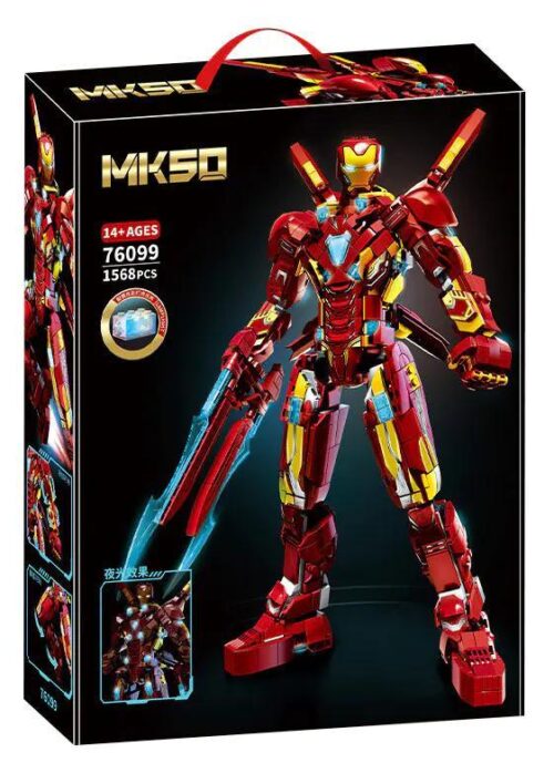 Hộp sản phẩm bộ lắp ghép Iron Man MK50 乐宜积木LY 76099
