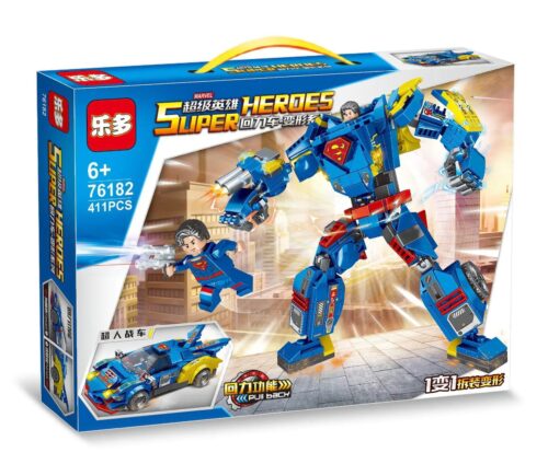 LEDUO 76182 Bộ đồ chơi Siêu nhân biến hình, Robot biến hình, Xe biến hình cho bé trai 6 tuổi